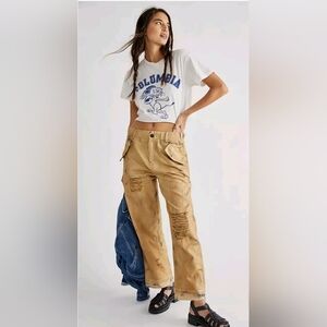 NWT Free People Freddie Distressed Pants Size Small